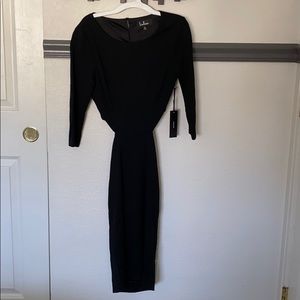 Black backless dress